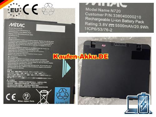 EU Genuíno Mitac N720 Li-ion Bateria 33804000210 3.8v 5500mah 20.9wh