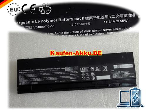 EU Echt Clevo V640bat-3-55 Batterie 6-87-v640s-54j00 11.61v 55wh
