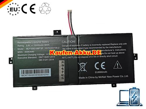 EU Rechargeable 40063680 Batterie Für Medion Mlp3592106p*2p 1icp4/93/106-2 38wh