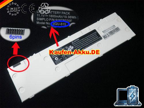 EU Taiwan Mobile Squ-815 916t8020f Notebook Baterie 11.1wh 1800mah
