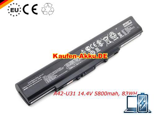 Images 1 Of EU Asus A42-u31,a32-u31 Pro U31 Series,u41 Series,14.4v 5800mah Notebook Baterie