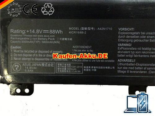 Images 2 Of EU Prawdziwy Asus A42n1710 Bateria Pack Li-ion 88wh