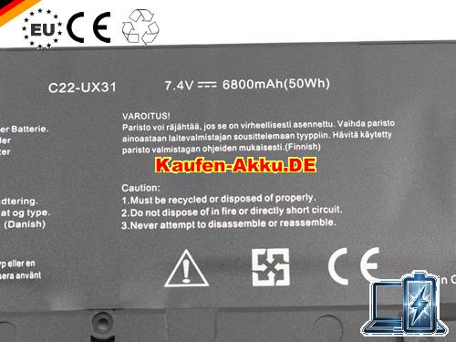 Images 3 Of EU Nou C23-ux31 C22-ux31 înlocuire Baterie Pentru Asus Zenbook Ux31 Ux31e Ux31e-dh72 Laptop
