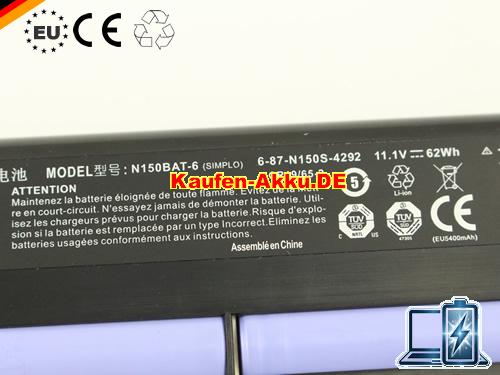 Images 2 Of EU Nuovo Autentico Clevo N150bat-6 6-87-n150s-4292 11.1v 62wh Batteria Per Sager Np7155 Np7170 Schenker Xmg A505 Computer Portatile