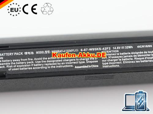 Images 2 Of EU Neu Echt Clevo W950bat-4 6-87-w95ks-42f2 6-87-w95ks-49f Laptop Batterie