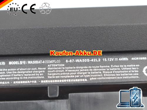 Images 2 Of EU Novo Genuíno Clevo Wa50bat-4 6-87-wa50s-42l2 Bateria Para Hasee Mg150 Portátil 15.12v 44wh