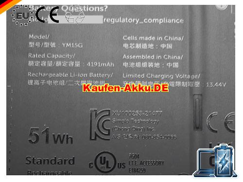  Images 4 Of EU Ym15g Batterie 0w6d4h Dell 11.55v 51wh Ordinateur Portable Batterie