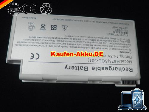 Images 2 Of EU Squ-301 Batteria Per Gateway M675 M675cs M675e M675e Series 4400mah Sliver 8cells