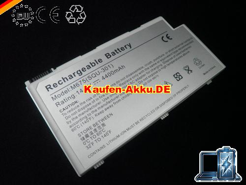 Images 4 Of EU Squ-301 Batteria Per Gateway M675 M675cs M675e M675e Series 4400mah Sliver 8cells