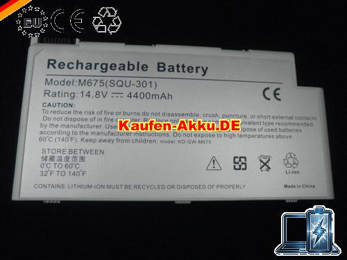 Images 5 Of EU Squ-301 Batteria Per Gateway M675 M675cs M675e M675e Series 4400mah Sliver 8cells