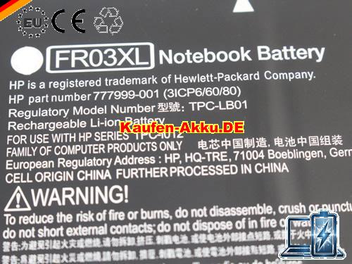 Images 5 Of EU Autentico Hp Fr03xl 777999-001 Tpc-lb01 Computer Portatile Batteria